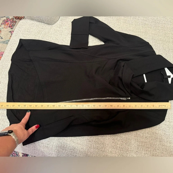 White House Black Market Asymmetrical Cowl Neck Jacket Front Zipper Sz 2 - Picture 16 of 16